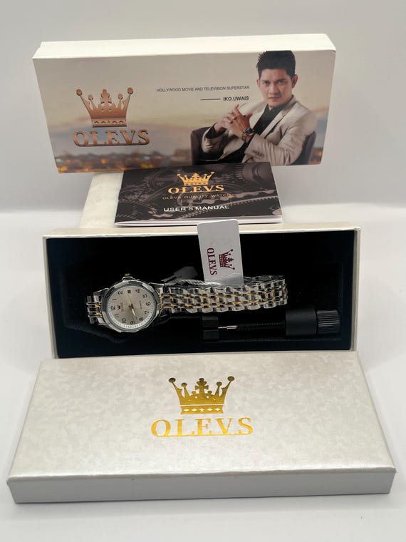 OLEVS Two-Tone Women\'s Crystal Accent Watch Silver & Gold BRAND NEW WITH PAPERS OLEVS 2 Toned Silver & Gold Stainless Steel Women main image 4