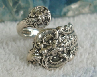 Vintage Wallace Sterling Silver Spoon Ring Grand Baroque  dmfsparkles