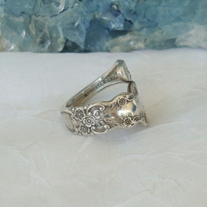 Vintage Sterling Silver Pat 1900 Buttercup Bypass Spoon Ring dmfsparkles image 3