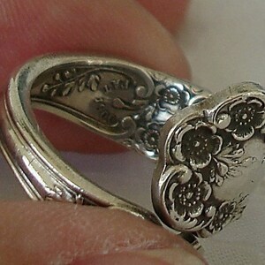 Vintage Sterling Silver Pat 1900 Buttercup Bypass Spoon Ring dmfsparkles image 2