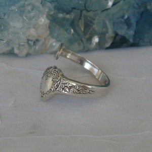 SMALL RARE Heart Vintage Wallace Sterling Spoon Ring dmfsparkles image 3