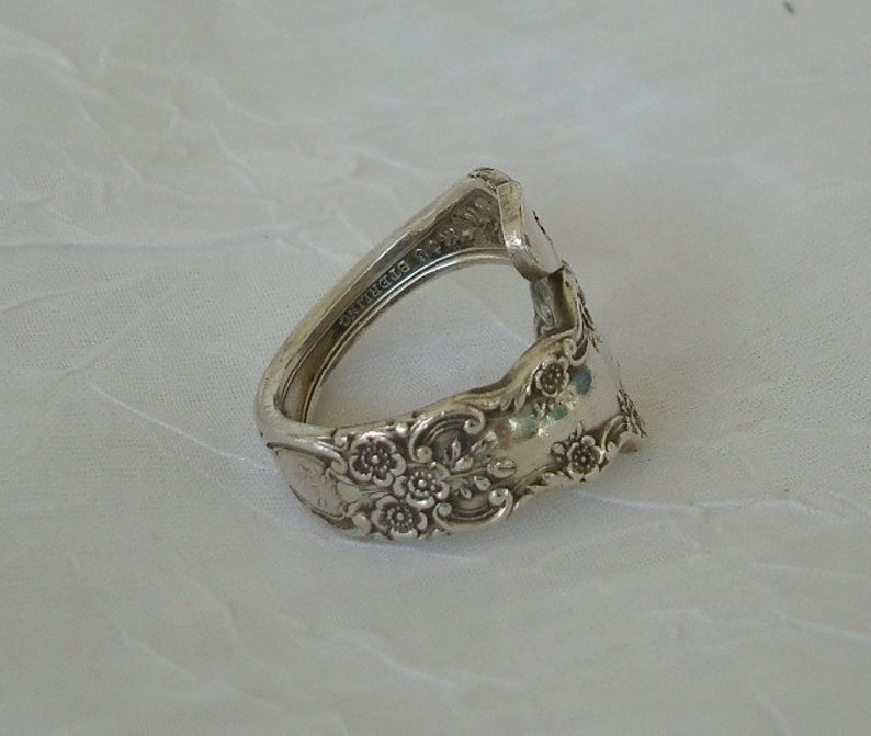 Vintage Sterling Silver Pat 1900 Buttercup Bypass Spoon Ring dmfsparkles image 4