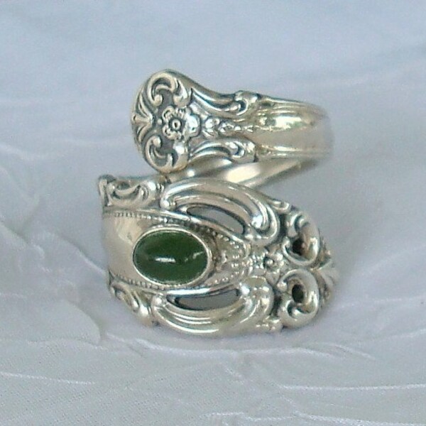 1973-jade Großherzogin Towle Vintage Sterling Spoon Ring-dmfsparkles