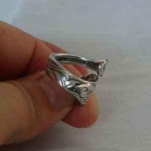 Cabbage Rose Gorham Vintage Sterling Spoon Ring dmfsparkles image 4