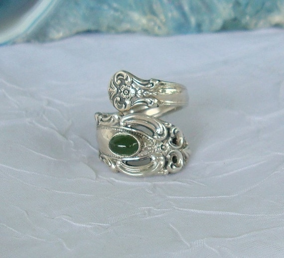 品質保証 1973 Jade Ring Spoon Sterling Vintage Towle Duchess Grand アクセサリー