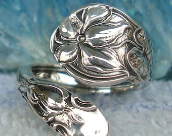 Flower Gorham Vintage Sterling Silver Spoon Ring dmfsparkles