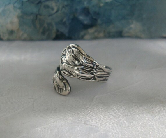 Flowers Gorham Vintage Sterling Silver Spoon Ring… - image 3