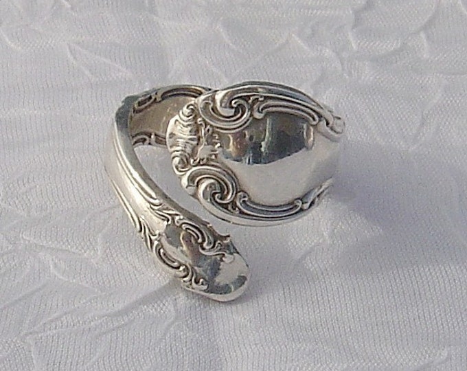 French Scroll Vintage Alvin Sterling Spoon Ring Dmfsparkles - Etsy