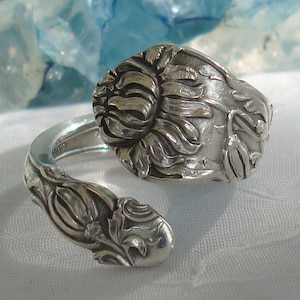 Flower Gorham Vintage Sterling Silver Spoon Ring dmfsparkles