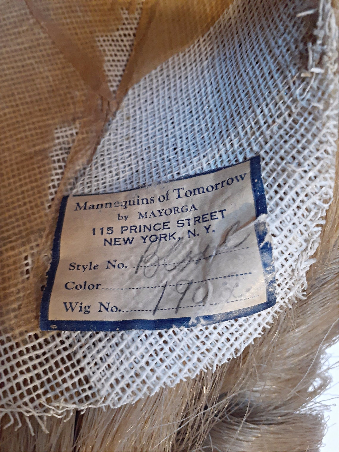 1940s Horse Hair Wig Mannequin Wig Authentic Vintage Horse Etsy