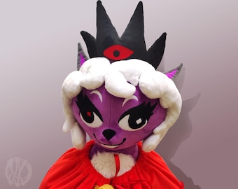 Big plush doll  based on the Cult of the Lamb game.