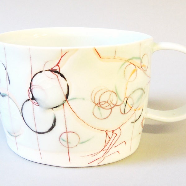 porcelain cup with translucent bottom
