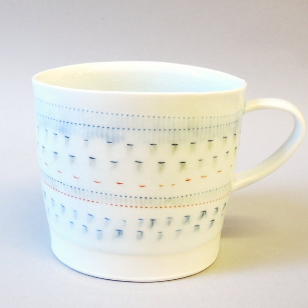 porcelain cup with translucent bottom