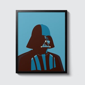 Darth Vader Art Print (cool edition) – Minimalist Retro Villain Wall Poster