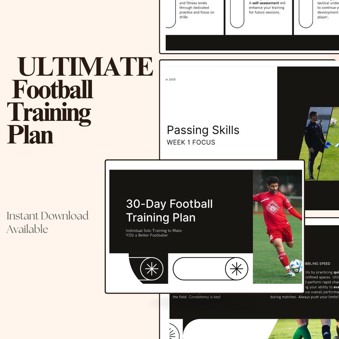 Ultimate 4 Week Football Training Plan | Soccer Drills, Ball Mastery ...