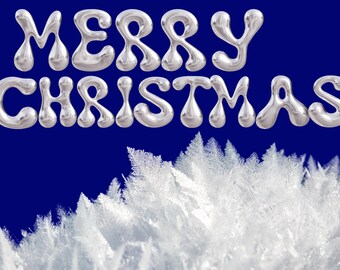 Feliz Navidad: paquete de arte imprimible para descargar con temática navideña azul