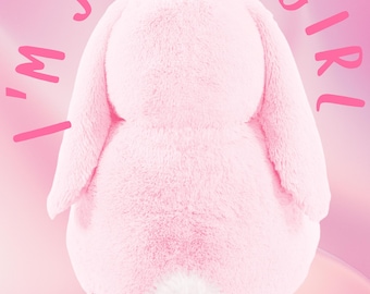 Arte digital imprimible de Just a Girl Bunny