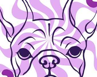 Arte digital imprimible de Funky Frenchie