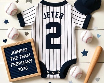 NY Yankee Themed Baby Announcement (Digital Pregnancy Announcement)