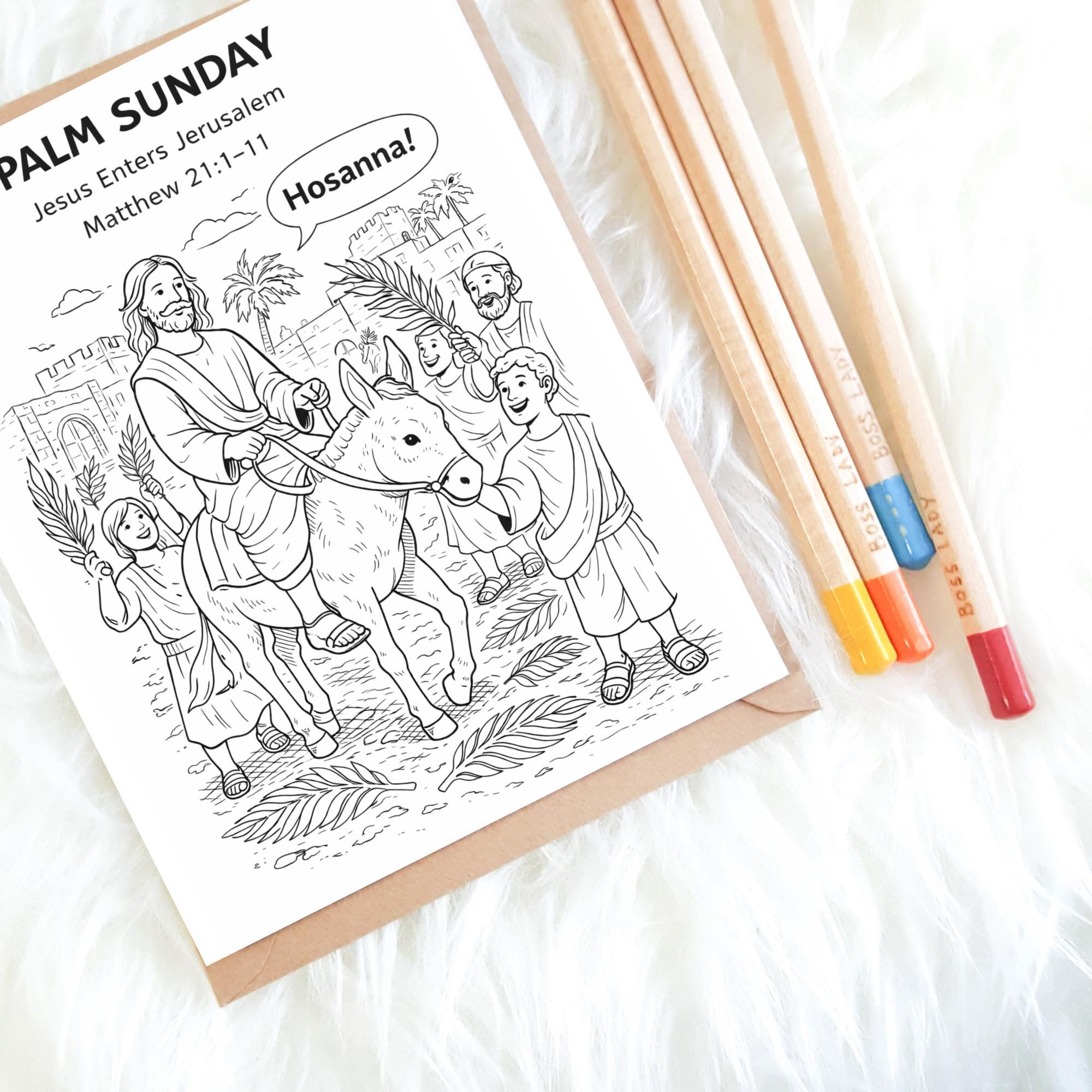 Palm Sunday Activities for Kids Printable Christian Easter Worksheet ...
