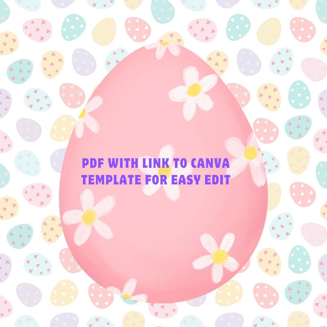 Editable Easter Egg Hunt Invitation | Pastel Bunnies & Eggs | Canva ...