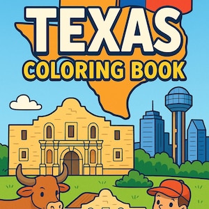 All About Texas Coloring Book for Kids PDF | Fun Facts & Activities | US State Studies | Educational Printable | Homeschool Resource