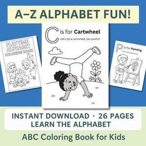 Páginas para colorear del alfabeto para niños en edad preescolar y en casa (PDF)