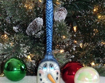 Hand Painted 11-1/2" tall Wooden Snowman Pestle - Holiday Decor - Snowman - Folk Art - Primitive - Winter Decor - Christmas Decor