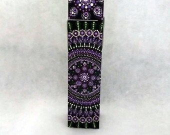 Hand Painted 9" Dot Mandala Clippie - Memo Holder - Recipe Holder - Picture Holder - Original Design - Clothespin Clip -Intricate Design