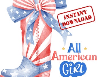 All American Girl 4 juli PNG - 4 juli sublimatie - Girl Shirt sublimatie voor 4 juli - Independence Day Png