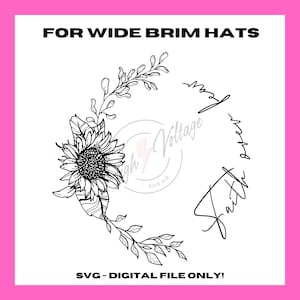 Hut mit breiter Krempe - Glaube über Angst Hut Brennen Design - Für Pyrographie - Hut Brennen Design - Western Gebrannter Hut DIY - Laser gravierter Hut