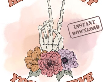 Heb de dag die je verdient PNG - Skull Hand PNG - Sublimatie PNG