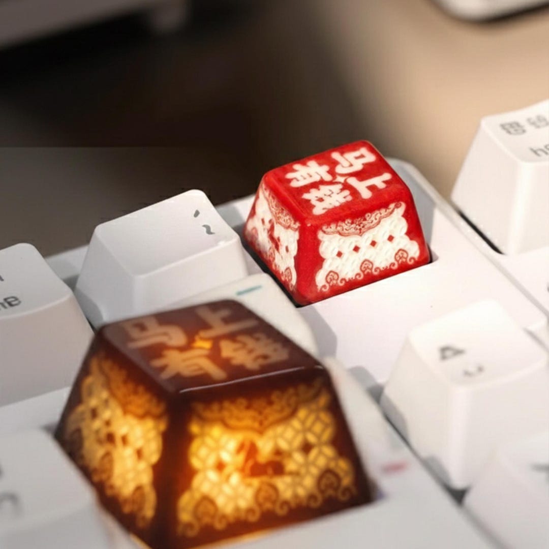 Handmade Backlit Ceramic Keycap 1U * Single One: Money is on Its Way ...