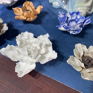 Handmade Ceramic Flower Incense Holder: Meditation Accessory
