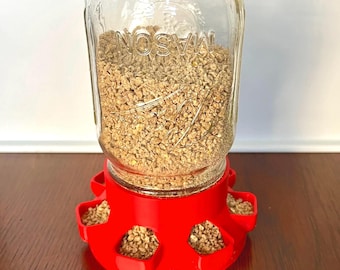 Mason Jar Chick Feeder Base - Button Quail and Small Poultry