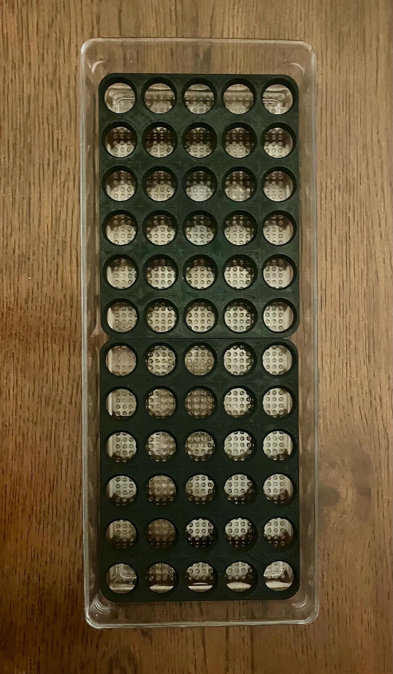 Quail Egg Tray Inserts, Standard/Jumbo, Set of 2 Holds 60 Eggs Total - Inserts Only Black