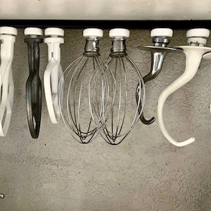 MAGNETIC KitchenAid Mixer Attachment Storage - Fully Customizable Under Cabinet Organizer for Multiple Attachments