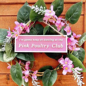 Cartello rosa del Poultry Club - Regalo