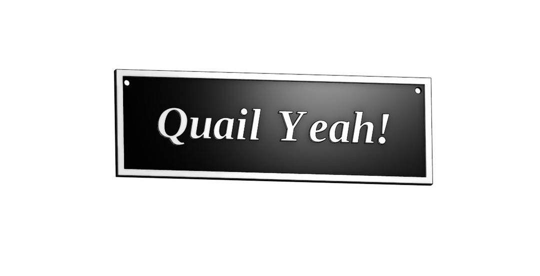 Yeah Gabe Sign Quail Yeah! - Sign - Gift - Etsy