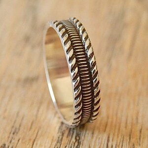 ART DECO Silver 5 mm // Men&#39;s Wedding Ring // Women&#39;s Wedding Ring // Men&#39;s Wedding Band // Women&#39;s Wedding Band // Unique Band