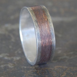 5-8mm RUSTIC TEXTURED Silver Band // Mens Wedding Ring // Womens Wedding Ring // Silver Wedding Band // Copper Wedding Band // Unique