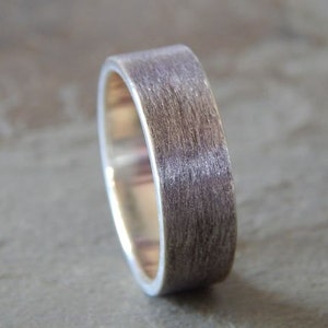 TEXTURED SILVER // Men's Wedding Ring // Women's Wedding Ring // Men's Wedding Band // Women's Wedding Band // 6, 8 or 10 mm width image 2