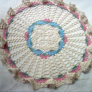 Morning Glory Ruffled Crochet Lace Thread Art Doily New Handmade image 4