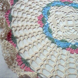 Morning Glory Ruffled Crochet Lace Thread Art Doily New Handmade image 3