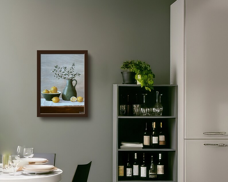 Custom Made Still Life With Lemons, Wall Art for Kitchen, Cozy Home ...