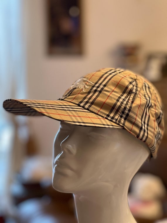 New Burberry Canvas Baseball Cap With Signature House Check