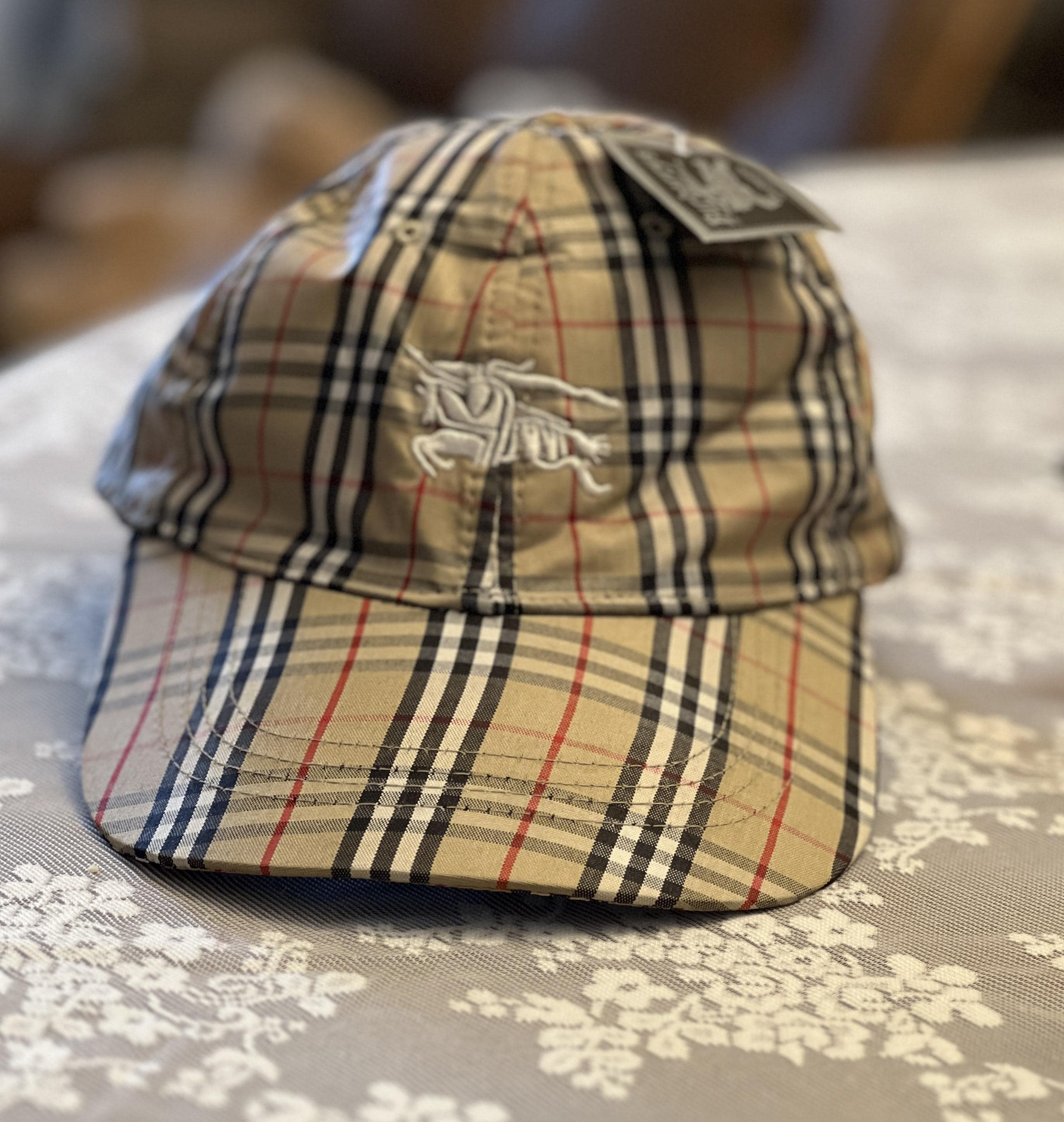 【関税＆送料込み】Burberry Vintage Check Motif Baseball Ca Burberry Vintage Check Baseball Cap | Neutrals | FARFETCH
