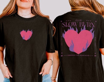 Slow Burn Book Club T-Shirt: Romance Reader Tee