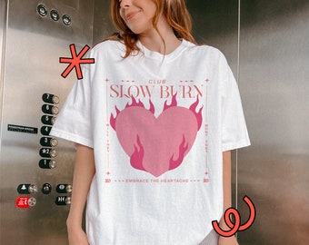 Slow Burn Book Club T-Shirt: Romance Reader Bookish Tee