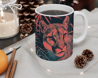 Florida Panther Mug For Nature Lovers Gift for her Retro